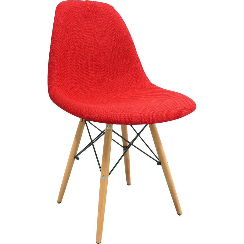 Upholstered Side Chair, Red