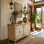 Buffet en bois 4 portes, buffet brun