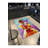 Little Girl and Rabbit Patterned Woven Base Machine Washable Rug-529137129