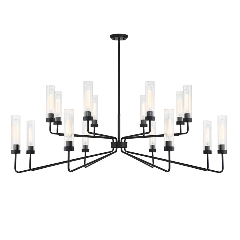 Jonze 16-Light Chandelier, Noir mat