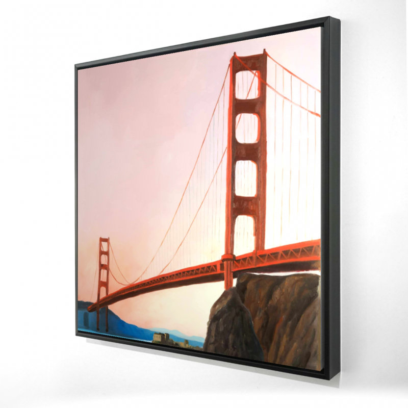 «Sunset On The Golden Gate Bridge» sur toile, H 36 po x l 36 po x P 1,5 po