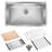 32.5" L x 19" W Undermount Kitchen Sink Rinse Drying Rack Grid Strainer Cutting Board-91895886
