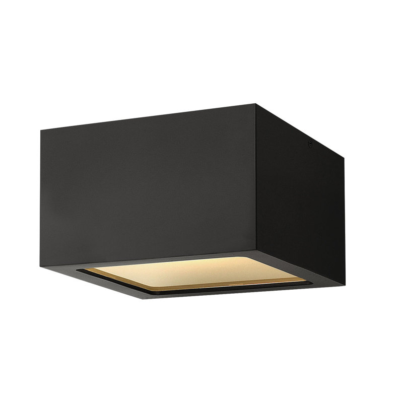 Kube LED Outdoor Flush Mount, Satin Black