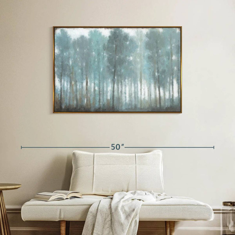 Ruisseau caché, Cadre flottant doré, 40 po x 27 po