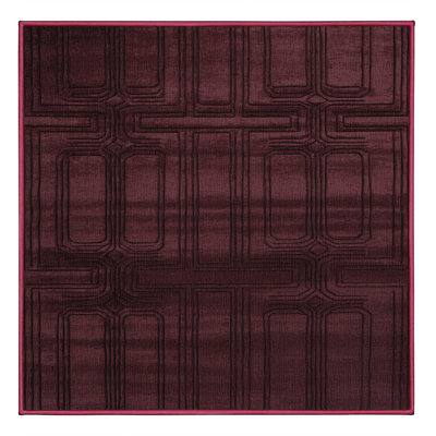 Machine Washable Trellis Brown Area Rug