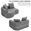 Chaise longue rembourrée incurvée sans siège requise