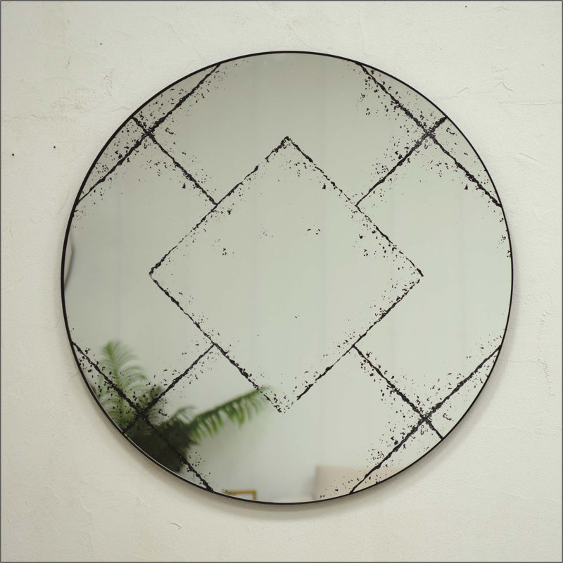 Miroir rond mural avec imagerie haute définition, décoration polyvalente pour plusieurs pièces et espaces