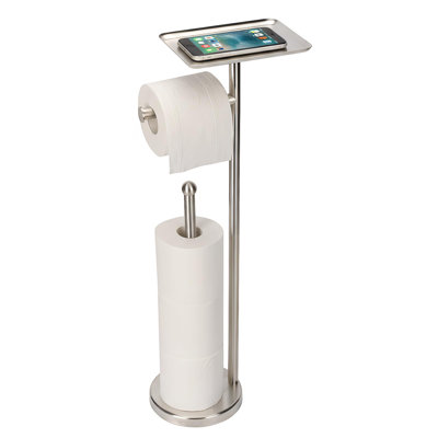 Porte-papier hygiénique sur pied avec tablette, peut contenir 5 rouleaux