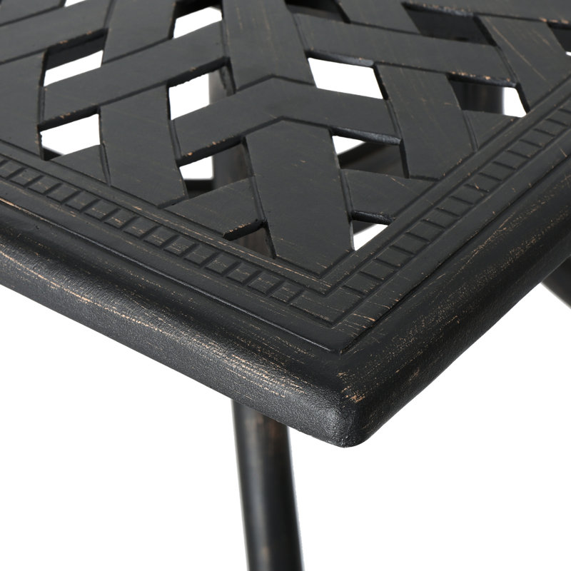 Table de patio rectangulaire en cuivre 68 po 68 po