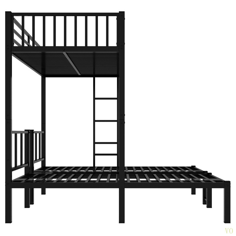 Lits superposés pour 3 personnes, lit superposé triple en métal, Black