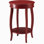 Red round side table with base