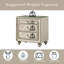 Table de chevet en velours beige Lucienne