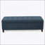 Banc de rangement avec repose-pieds rembourré bleu marine, parfait pour les vestibules et les chambres à coucher, repose-pieds spacieux et élégant avec compartiment caché-1508208960