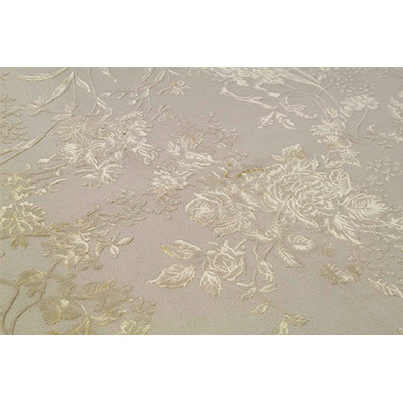 Hand-Knotted High-Quality Gray and Gold Area Rug