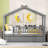 Wooden House Bed With  Trundle-781824790