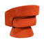 Chaise d'appoint moderne avec pivot - structure en bois massif de velours orange Poids de 37,67 lb Produit Élégant salon à 360 degrés Profondeur de 27,75 po-810897150