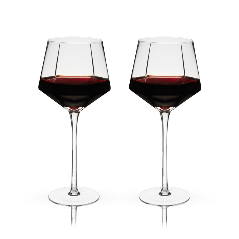 Seneca Diamond Crystal Wine Glasses