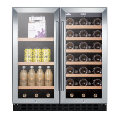 Summit Appliance Dual Zone 29.5'' 33 Bottle Wine Refrigerator