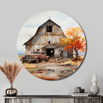 Dickinson - Architecture Round Metal Art