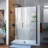 DreamLine Unidoor 48 - 49 inch W x 72 inch H Frameless Hinged Shower Door with Shelves in Matte Black-121987617-122846404