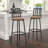 Bumpy Swivel Upholstered Adjustable Height Counter Stool with Metal Frame-727251680