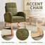 Chaise berçante moderne à haut dossier avec poche latérale pour le salon-104122350