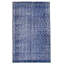 Tapis bleu foncé en laine noué à la main de conception unique nouvel âge 5 pi 3 po x 8 pi 6 po Liésel