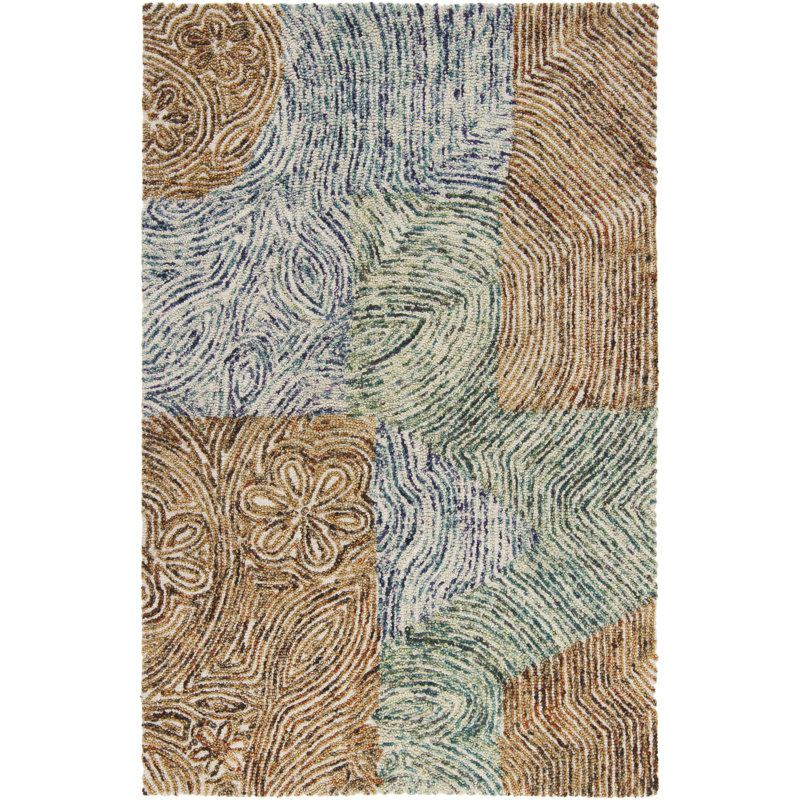Humansville Wool Abstract Indoor Rug, Rectangle 7'9" x 10'6"