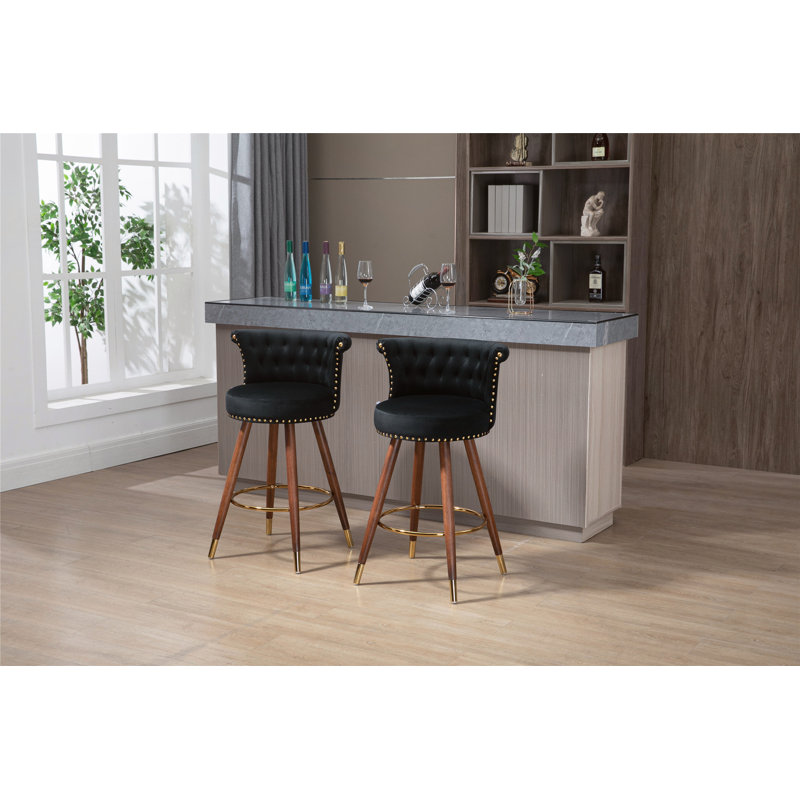 Versatile Swivel Bar Stools with Backrest and Footrest for Different Settings