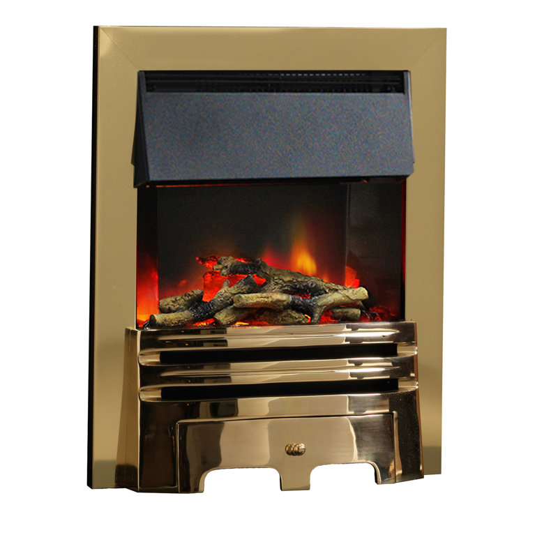 Zion Belfry Heating 49.5cm W Electric Fireplace Insert, Brass