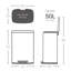  Poubelle à pédale rectangulaire en acier inoxydable Karina 50L-120277322-106067993