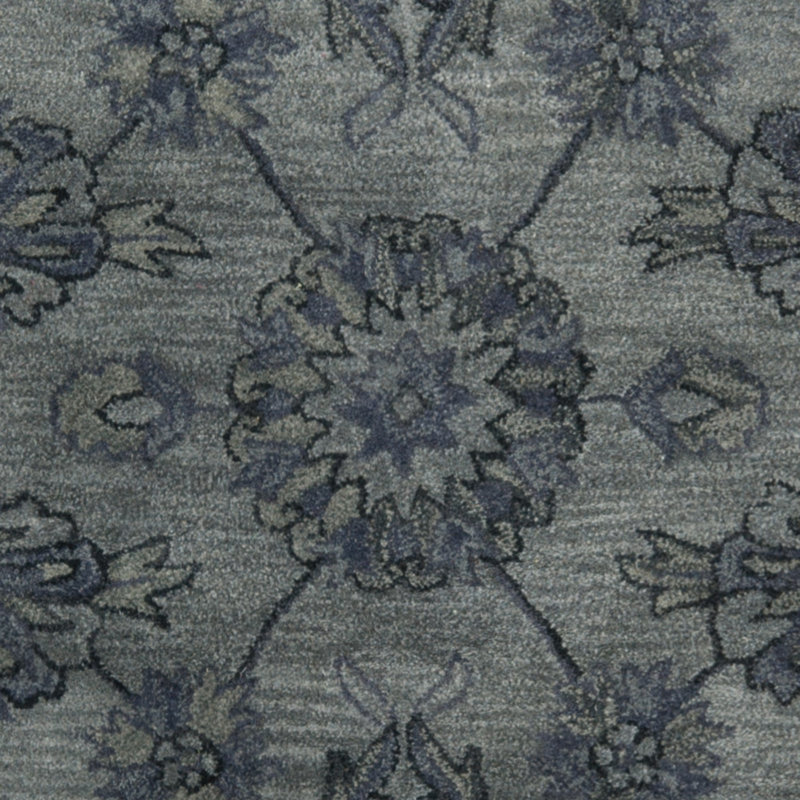 Tapis floral en laine touffeté à la main Dunbar, Tapis de couloir 2 pi 3 po x 8 pi