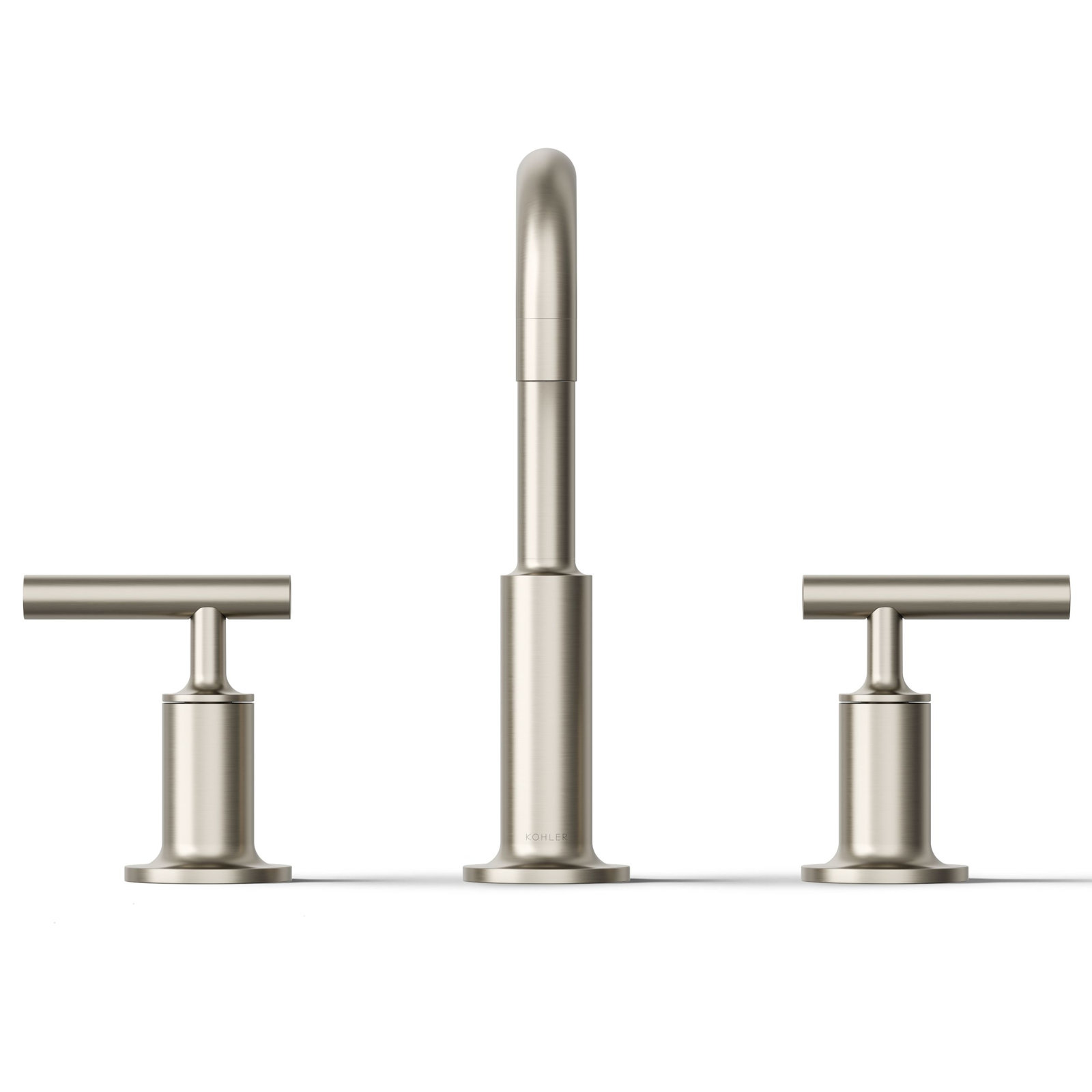 Purist Low-Handle Widespread Bathroom Faucet, Vibrant Brushed Nickel
