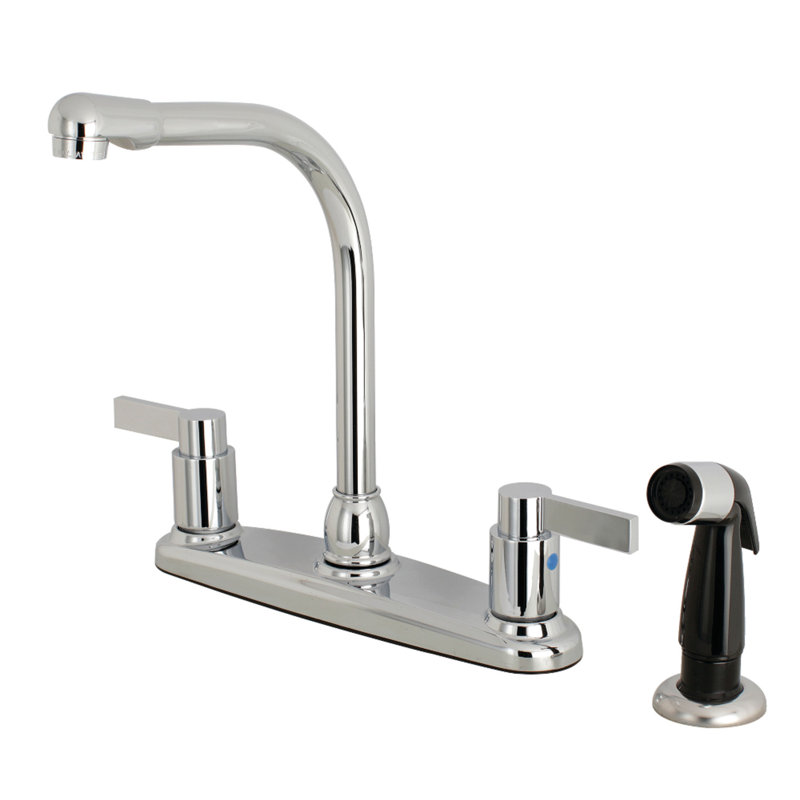 Kingston Brass FB751NDL 8-Inch Centre High-Arch Kitchen Faucet, Polished Chrome