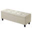 50.5‘ Wide Tufted Faux Leather Upholstered Storage Bench-420300151
