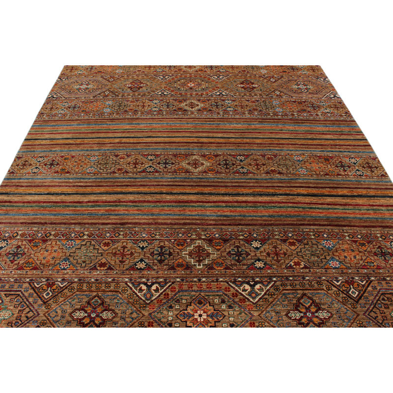 Tapis tribal multicolore 7 x 10