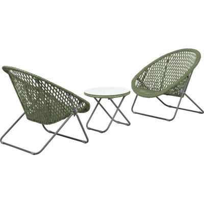 Gella Wicker 2 - Person Garden Lounge Set