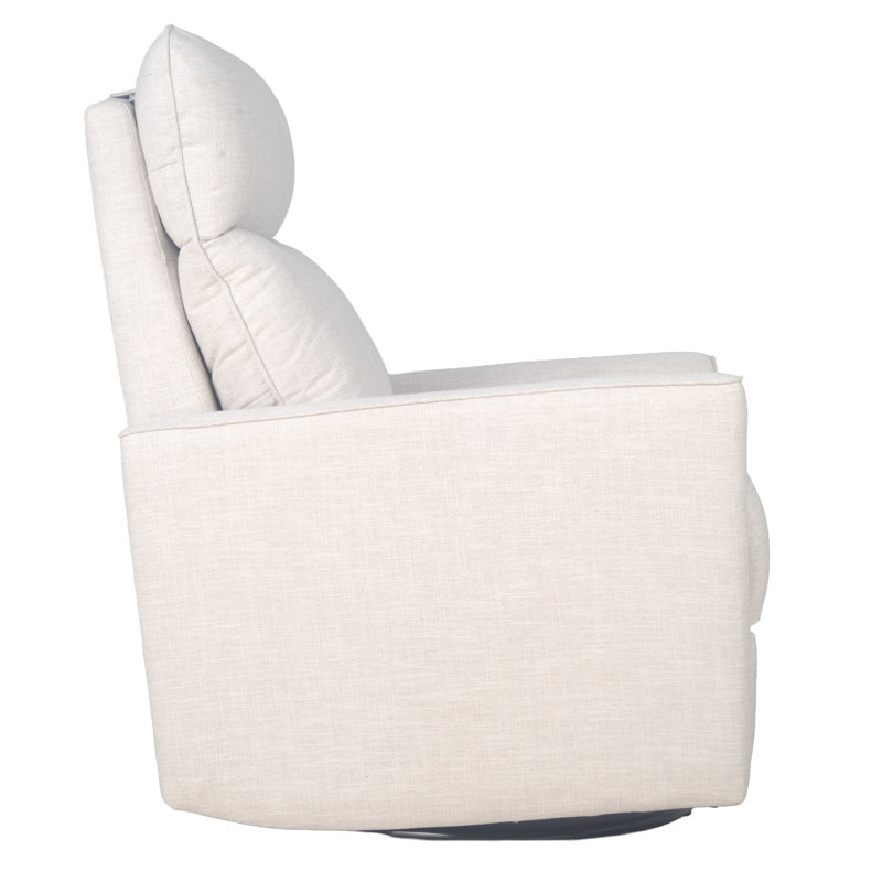 Soho Swivel Glider, Ivory Polyester Blend