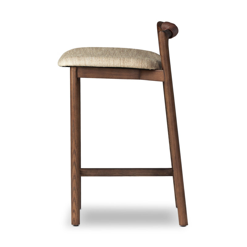 Baden Stool, Counter Stool (26" Seat Height), Alcala Wheat/Polyester Blend, Sienna Brown