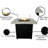 Reinforced Concrete Outdoor Fire Pit - 40,000 Heat, Stylish Design, Black+Gray, 30X30x24 In Modern Black And Gray, Inches