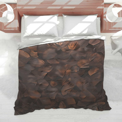 Édredon bronze à feuilles métalliques
