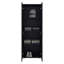 Wenge 2-Door Tall Wardrobe Cabinet With 4 Shelf And Vertical Storage-1400813528