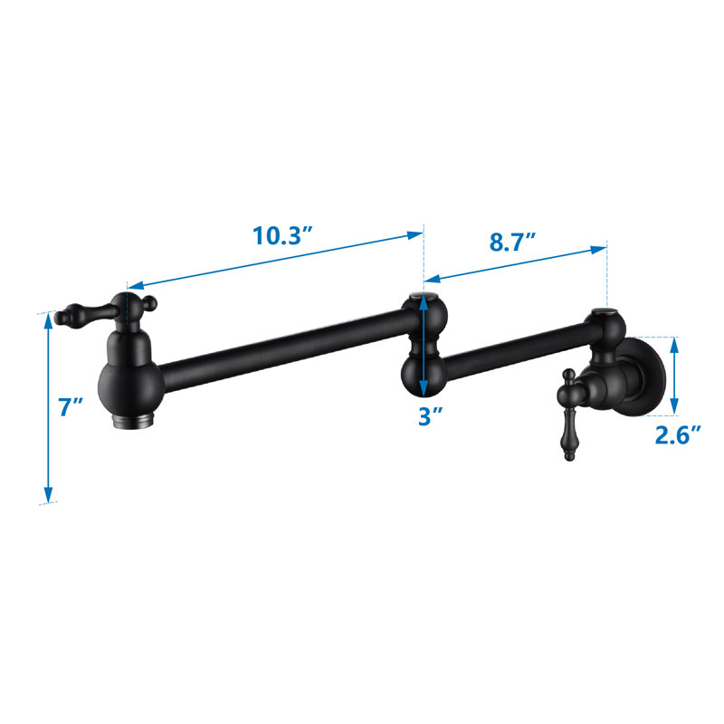 Robinet remplisseur avec accessoires, Noir