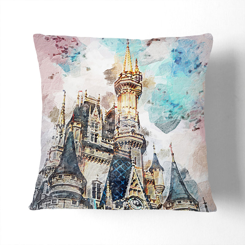 Magic Kingdom in Orlando Florida Cushion with Filling, 55cm H x 55cm W x 20cm D