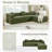 Hartwig Boneless 108" Oversized Modular Sleeper Sectional Compression Sofa Bed with Reversible Chaise, No-Assembly Floor Couch-1409768166