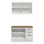  Ensemble 2 pièces d'armoires de rangement pour garage et buanderie avec armoire de base 47 po et armoire de rangement murale modulaire 47 po - Blanc