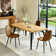Shivani 5-Piece Modern Dining Set With Rectangular Wood Grain Table And 4 Upholstered Dining Chairs