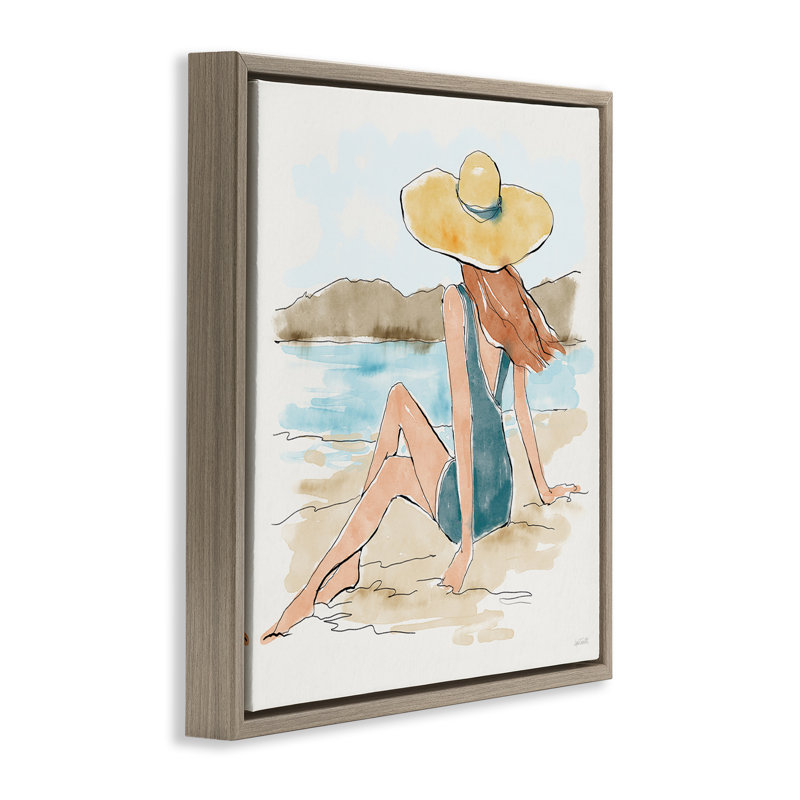  «Summer Day Beauty» par Anne Tavoletti, H 25 po x l 25 po, Cadre flottant orme Montalcino