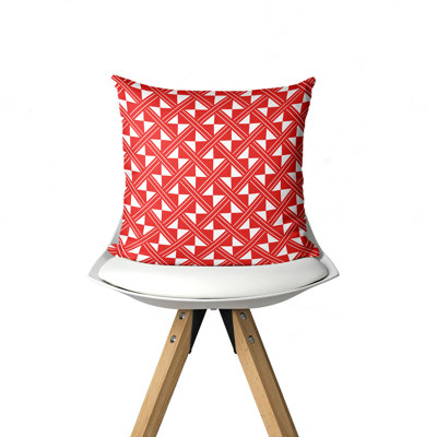 Housse de coussin d'intérieur rouge Sika