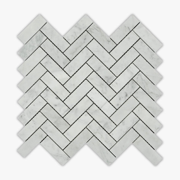Carrara 11" x 13" Marble Mosaic Wall & Floor Tile